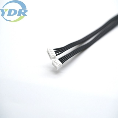 26AWG Black Flat Cables JST PHR-4 With Female 2.0 Pitch Connectors Reverse Sides